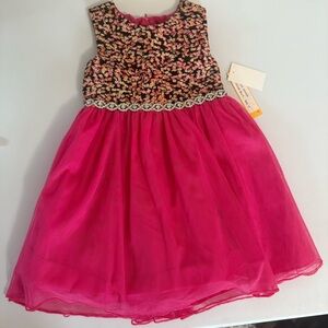 Floral Pink Sleeveless Dress